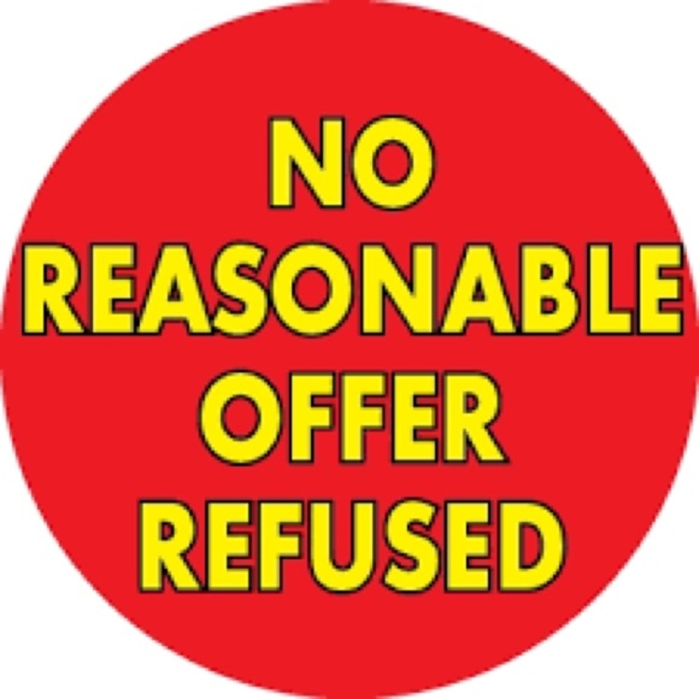 Red Circular Sign with Yellow Text